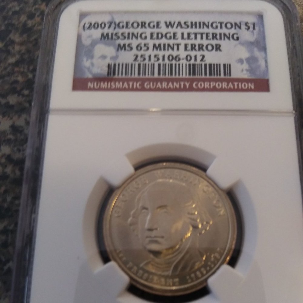 U.S. Mint 2007 George Washington NGC MS65 Mint Error